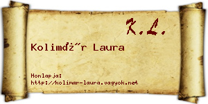 Kolimár Laura névjegykártya